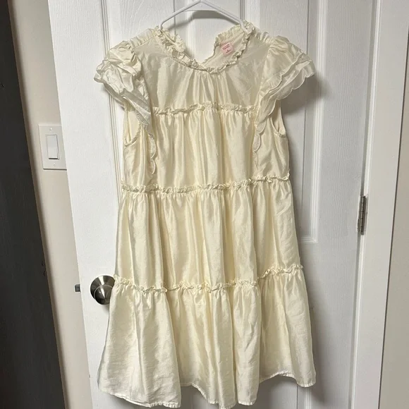 Cream Ruffled Dress - Picture 1 of 3